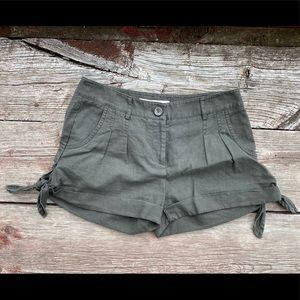 Lauren Conrad Green/Gray Linen Shorts